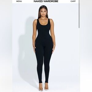 Naked Wardrobe Snatched Scoop Neck Jumpsuit
